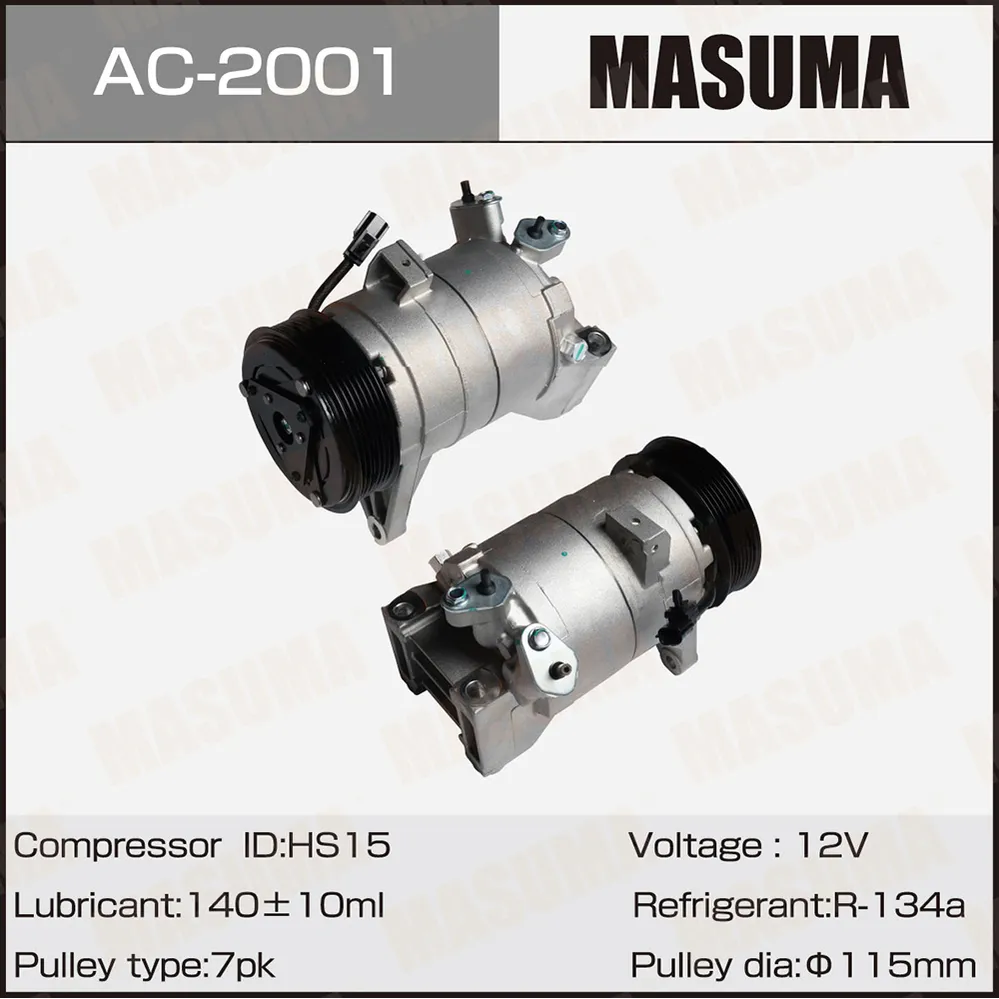 Компрессоры кондиционера MASUMA, TEANA, MURANO / J32, Z51 / VQ25DE, VQ35DE MASUMA AC2001