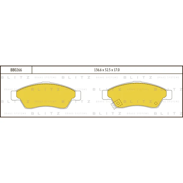 Колодки тормозные дисковые передние SUZUKI Liana 01-> BLITZ BB0266