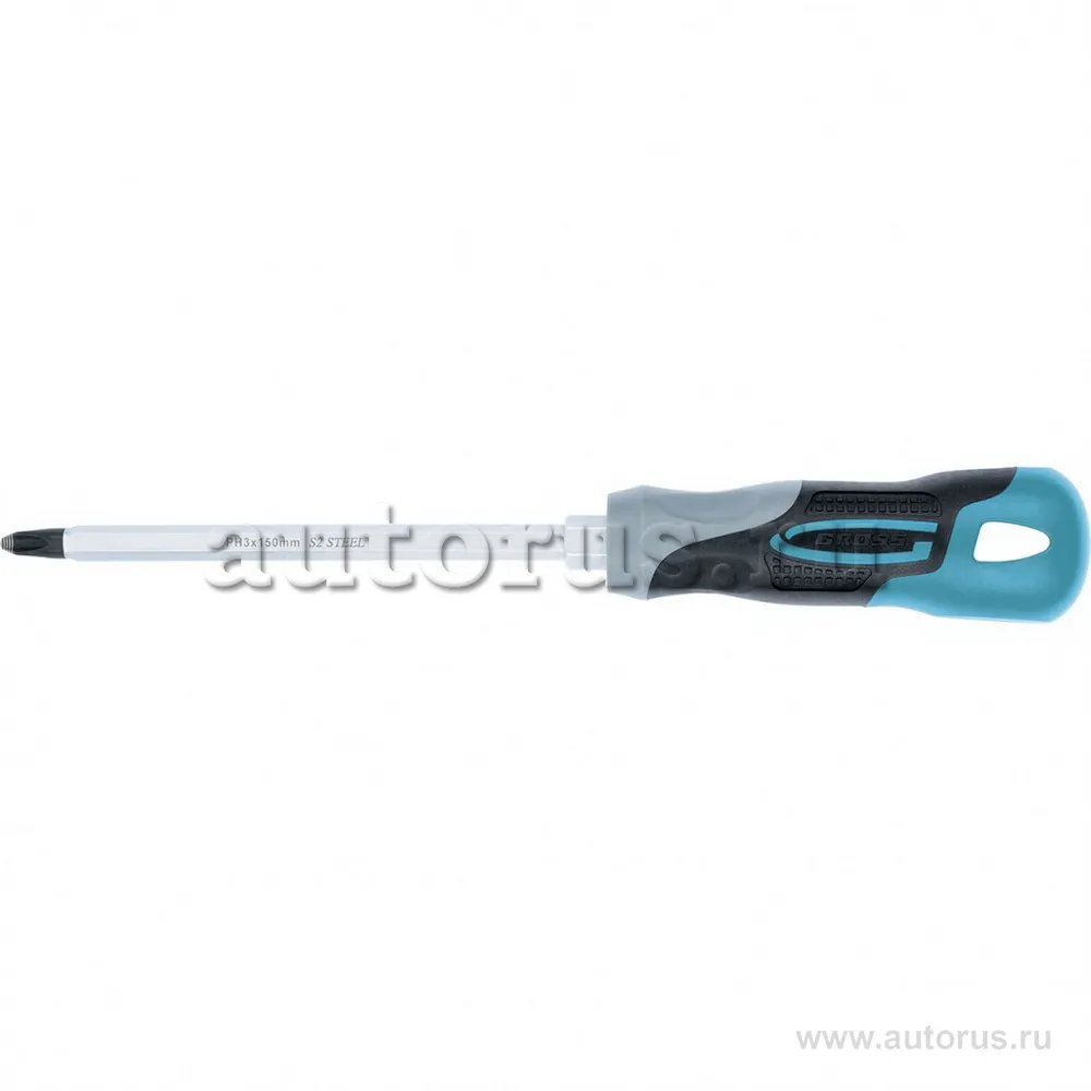 Отвертка PH3x150 мм, S2, трехкомпонентная ручка GROSS 12149