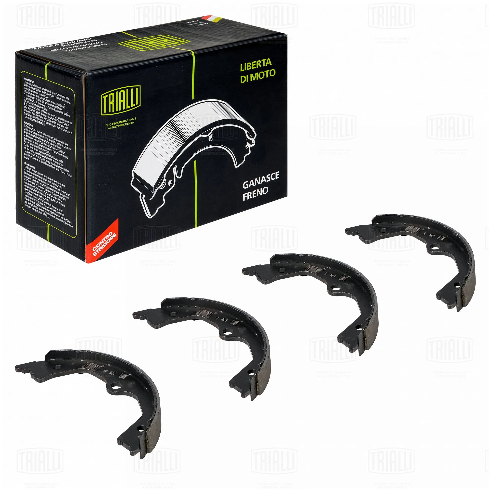 Колодки торм. для а/м Honda Accord (08-)/Legend (06-) барабан. ст. торм. 190x27 TRIALLI GF 4652