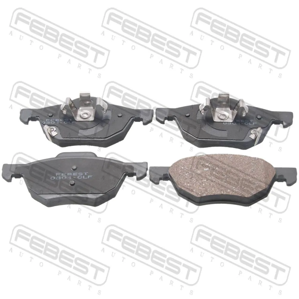 Колодки тормозные передние (с противоскрипной пластиной) FEBEST 0301-CLF