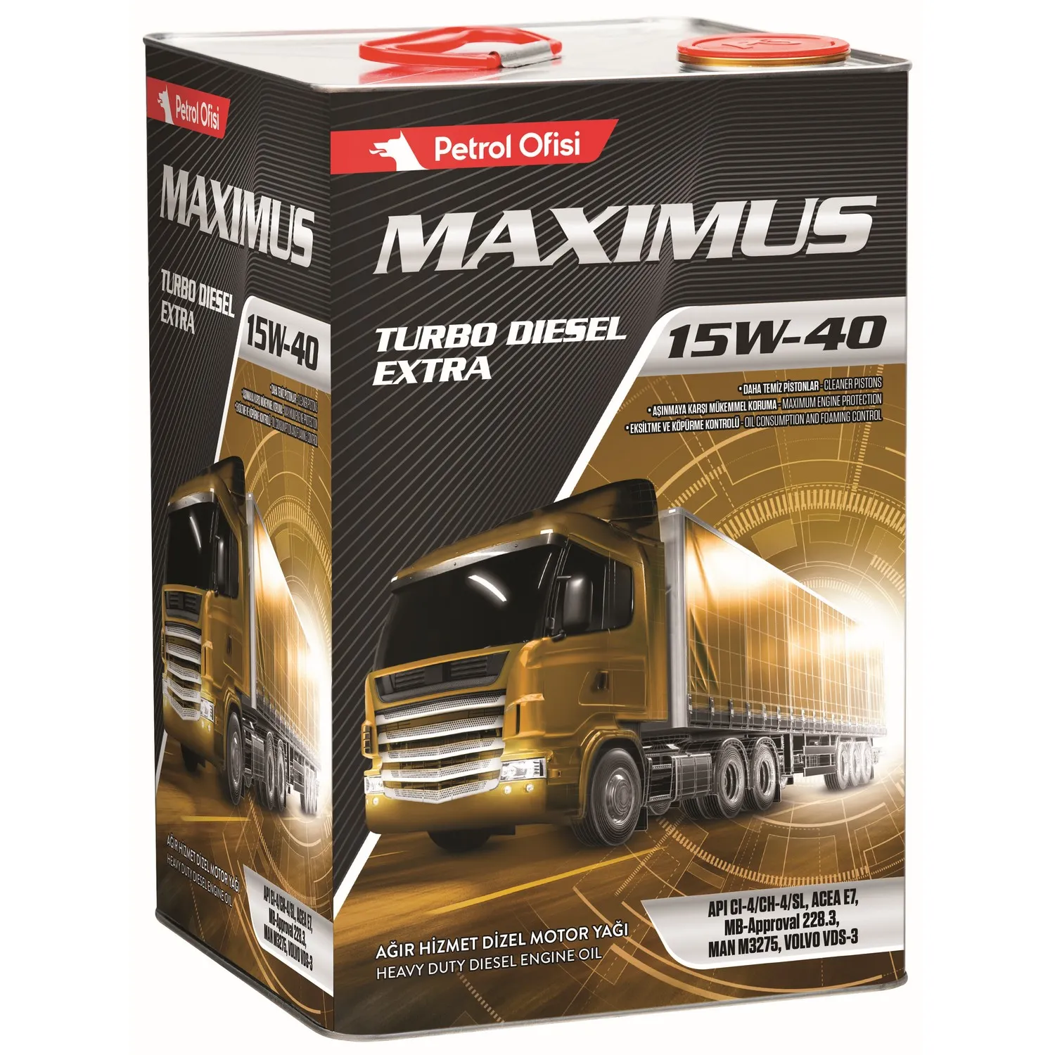 Масло моторное MAXIMUS T.D. EXTRA 15W-40 16 кг. Petrol Ofisi 400000513