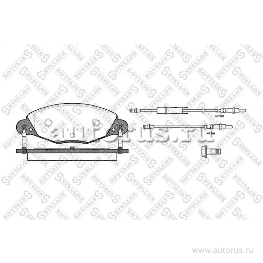 Колодки дисковые п. с антискрип. пластинами Citroen C5 2.2HDi/3.0i STELLOX 838 004B-SX