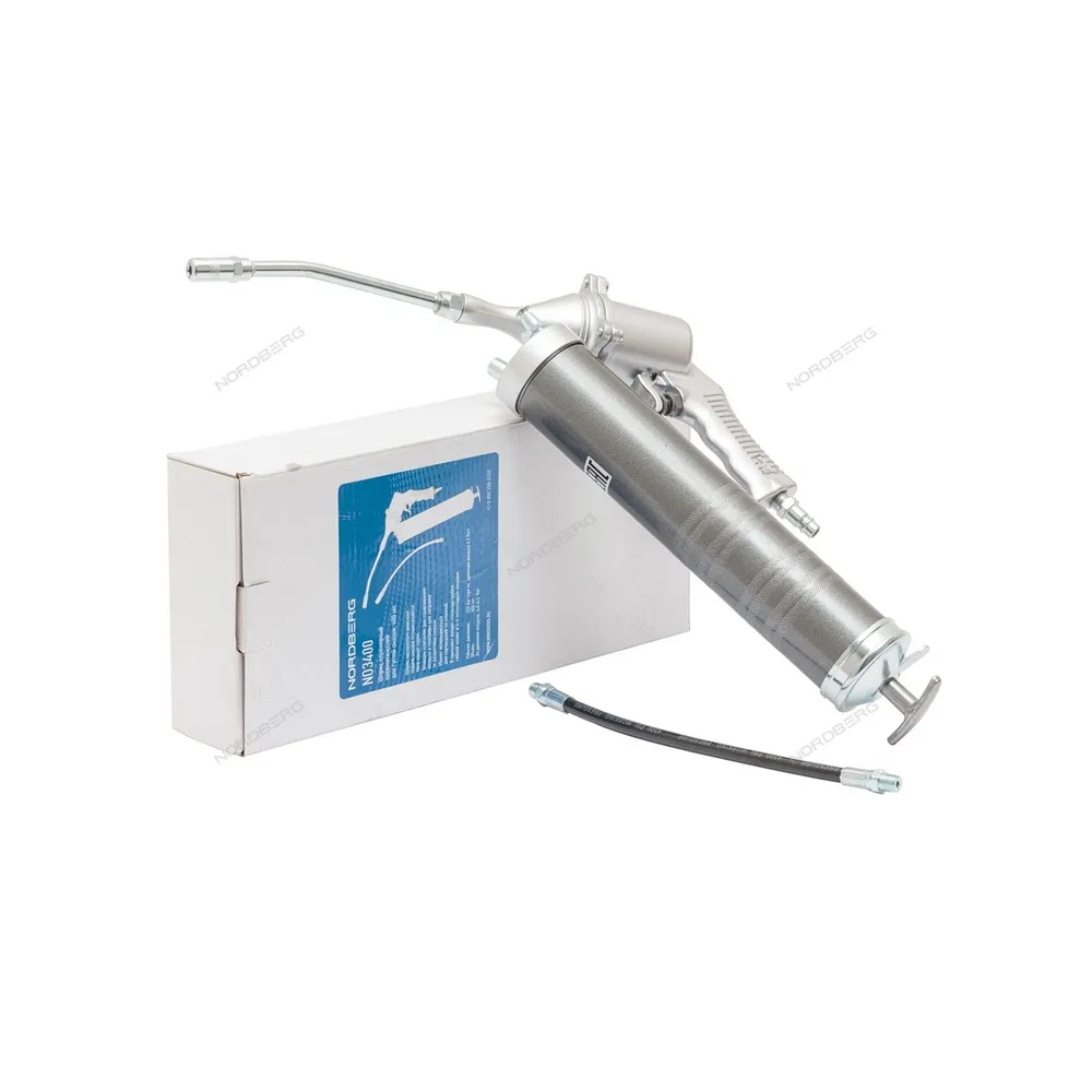 Шприц No3400 Плунжерный Пневматический Для Густой Смазки, 400 мл NORDBERG NO3400