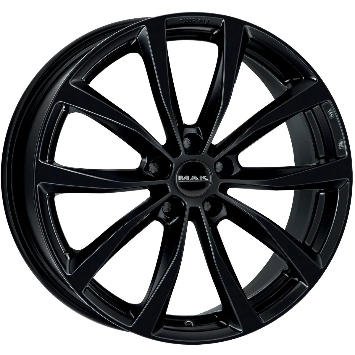 Диск литой R17 7.5J 5x108/72 ET35 MAK Wolf Gloss Black F7570WFGB35G