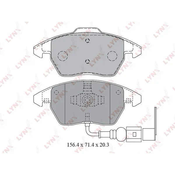 Колодки передние LYNXauto BD-1203
