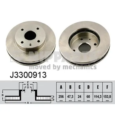 Диск тормозной переднийDAEWOO NUBIRA,CHEVROLET LACETTI 1.4-1.8 03 NIPPARTS J3300913
