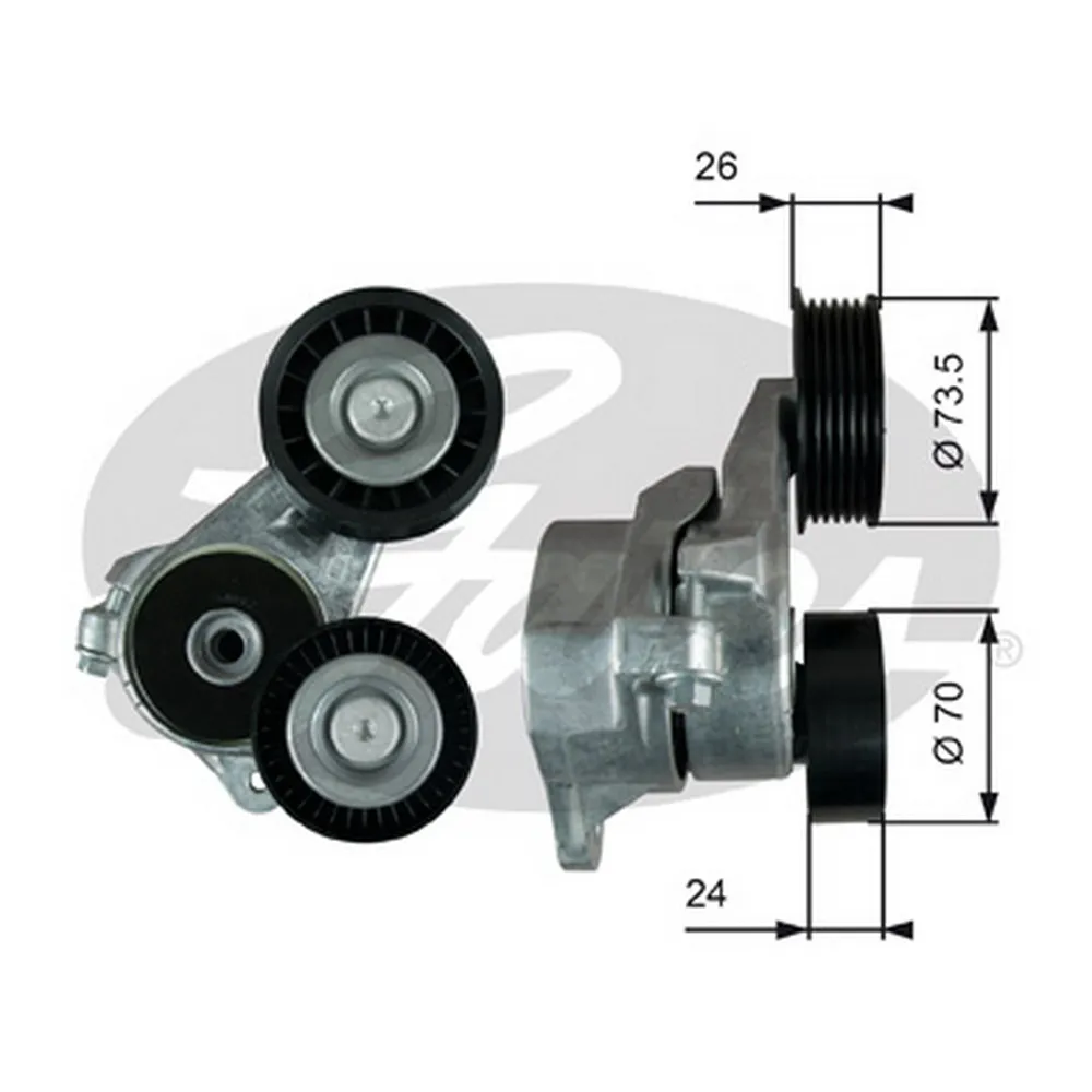 Ролик руч.ремня с натяжителем FORD FOCUS,C-MAX 1.8TDCi 05=>