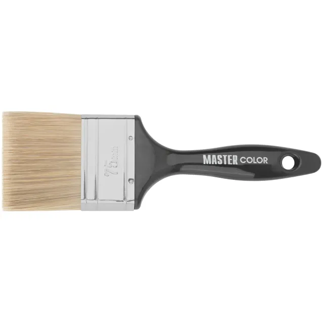 Кисть флейцевая "Wood Master", микс из 3-х видов щетины/филамента, 75х21х64 мм MASTER COLOR 30-0542