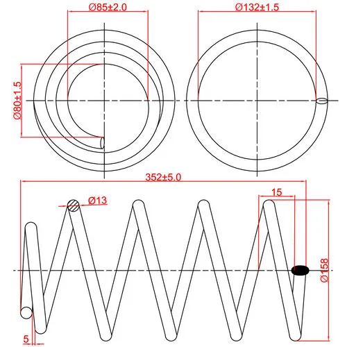 ПРУЖИНА ПОДВЕСКИ ПЕРЕДНЕЙ FORD FOCUS II, L352-D158-T13 ZIKMAR Z48092R