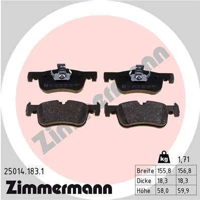 ТОРМОЗНЫЕ КОЛОДКИ 1 (F20) 114 I 11.2011-1 (F20) ZIMMERMANN 250141831