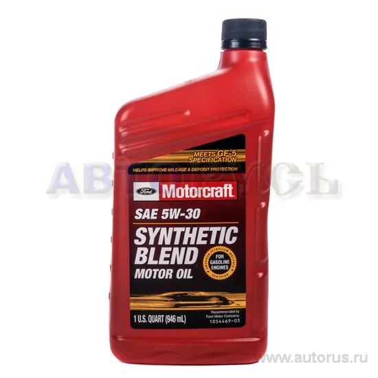 Масло моторное MOTORCRAFT Synthetic Blend 5W-30 полусинтетическое 0.946 л XO-5W30-QSP