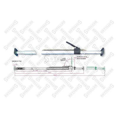 Штанга распорная с храповиком (алюмин.) D 42mm 2350 - 2720 mm STELLOX 80-00202-SX