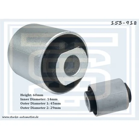 Сайлентблок VW T-4 в нижний рычаг, задний d27mm New Type STARKE 153-918