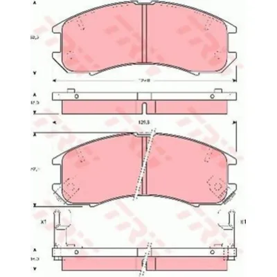 Колодки тормозные дисковые передн FORD USA: PROBE I 88-93,  MAZDA: 626 II 83-87, 626 II Hatchback 83