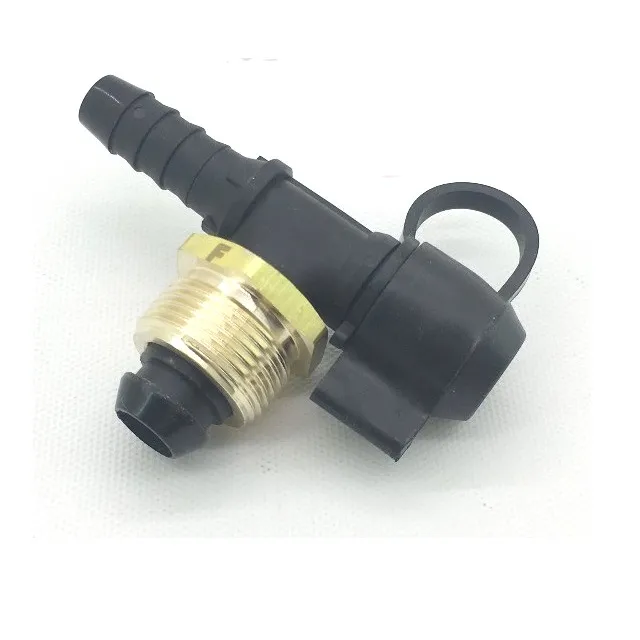 Штуцер VOSS-230 NG12, D1=14,6/трубка 12мм с клапаном контрольного вывода M16x1.5 пластиковый ATD ATD911401