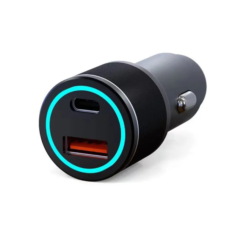 Автомобильное зарядное устройство c двумя портами (USB-C + USB-A) c LED-подсветкой, 68Вт REXANT 18-2231-5