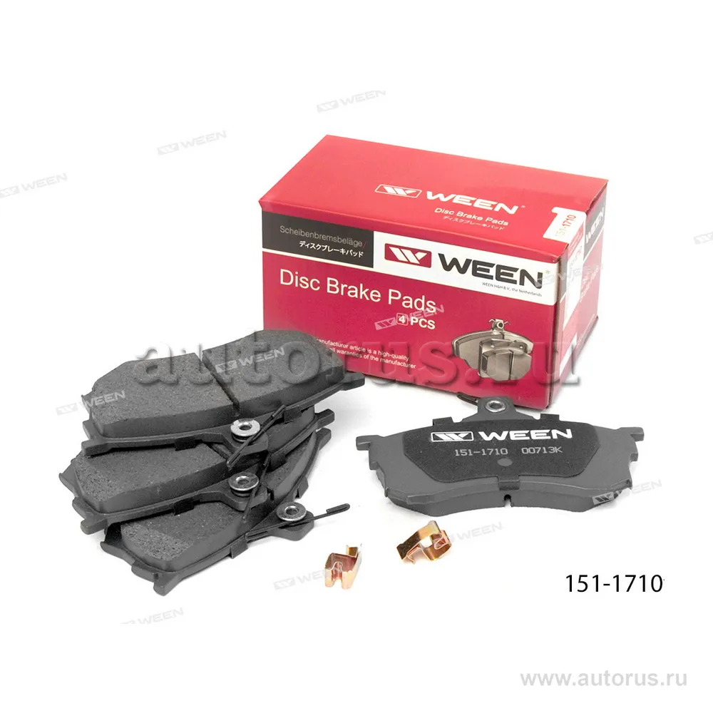 Тормозные колодки дисковые передние MITSUBISHI Carisma (DA), Carisma Saloon (DA) WEEN 151-1710