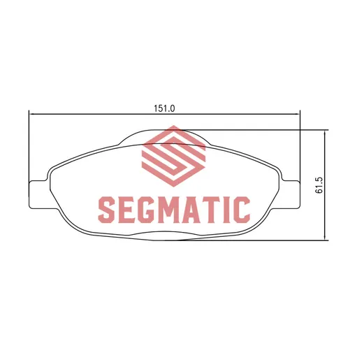 Колодка торм диск пер Peugeot 308 1.6 2007-, Peugeot 3008 1.6 2009-, Peugeot 308 1.6 2007- SEGMATIC SGBP2632