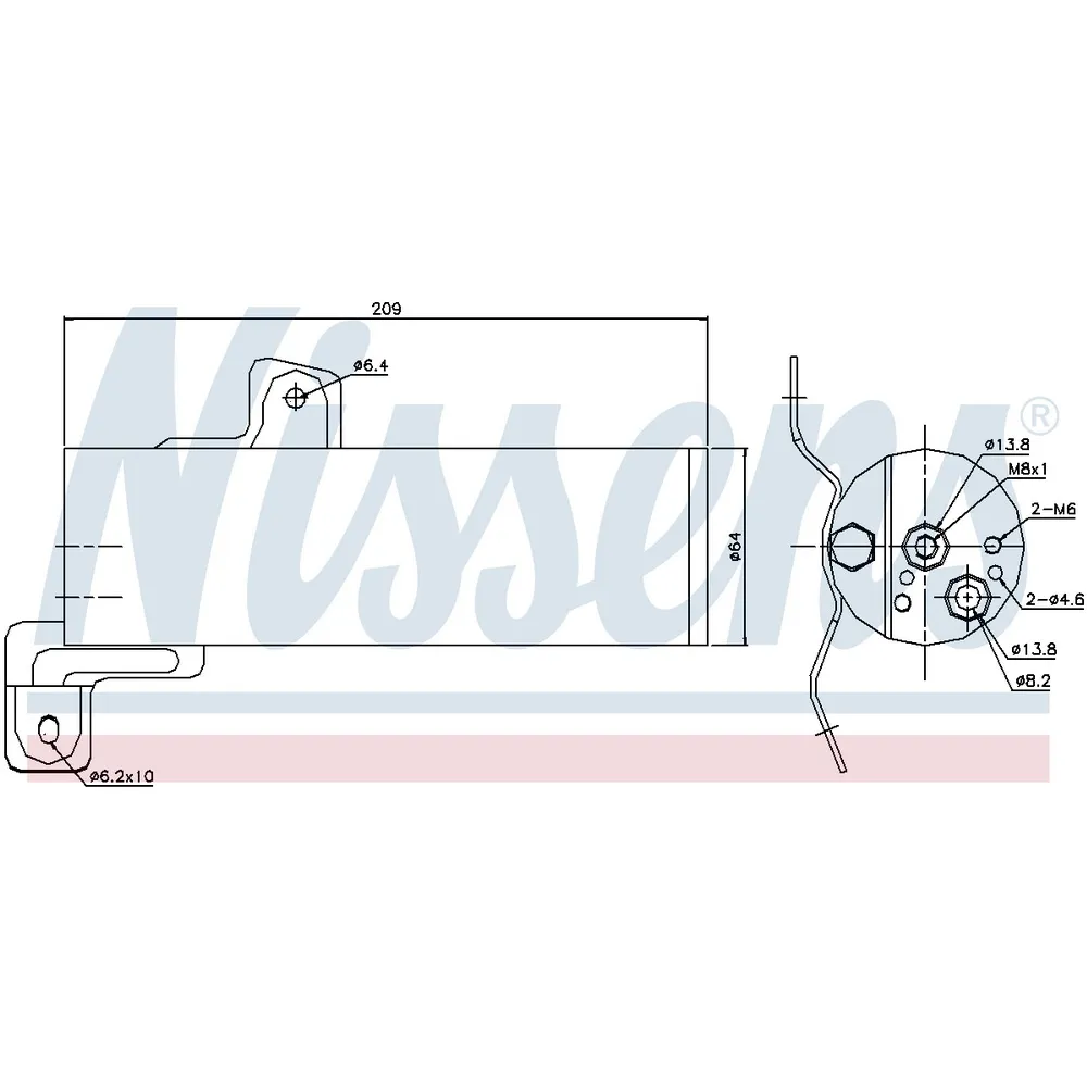 Осушитель кондиционера MERCEDES CL-CLASS W 216 (05-) CL 500 (+) NISSENS 95497