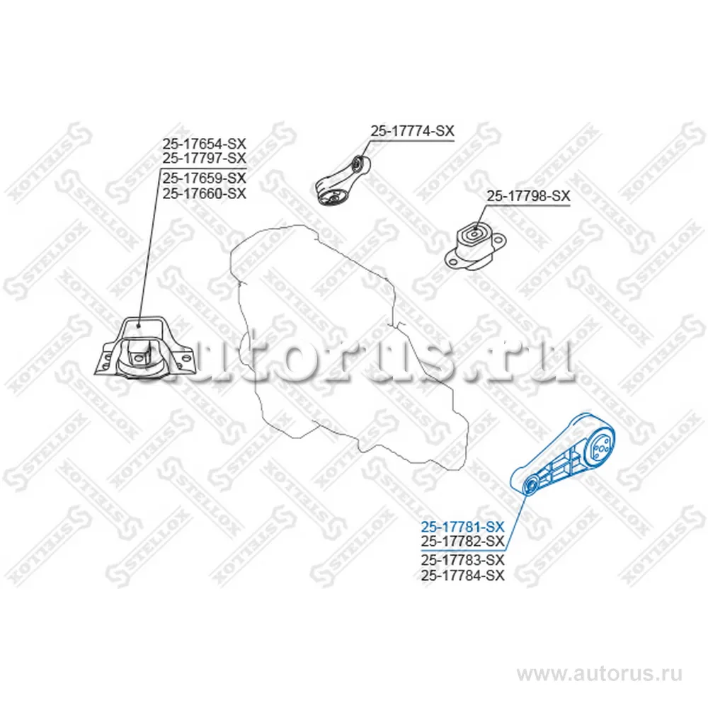 Подушка двигателя левая Nissan Almera N16 (UKP) 2000-2006 STELLOX 25-17781-SX