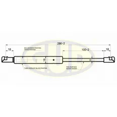 АМОРТИЗАТОР БАГАЖНИКА PGT 406 (8C) 03/97- 310N L=286/100MM G.U.D GGS020432