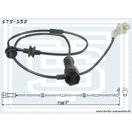 Датчик тормозной OPEL OMEGA B передний STARKE 175135