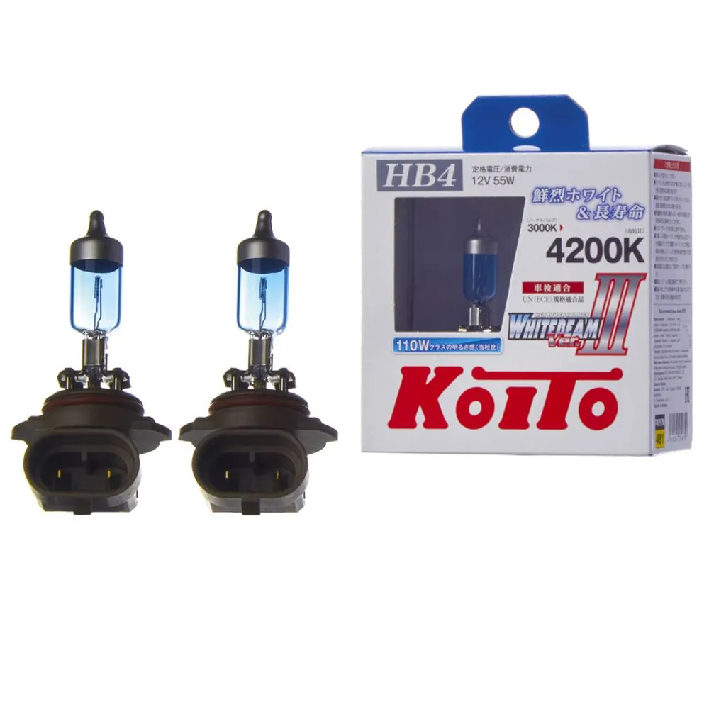 Лампа 12V HB4 55W 4200K KOITO Whitebeam комплект DUOBOX 9006 P0757W