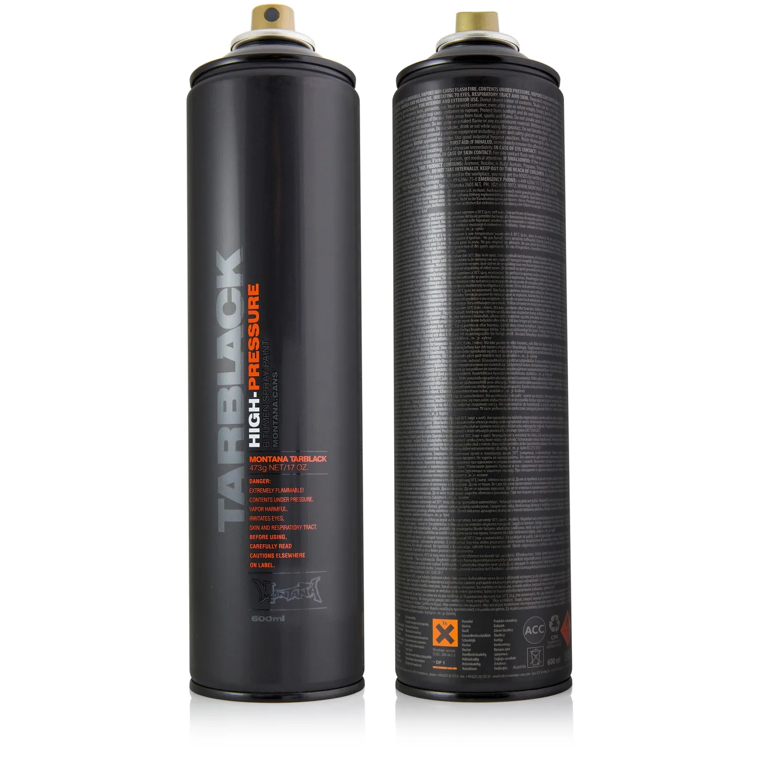 Краска TARBLACK черная смола (высокое давление) MONTANA CANS Tarblack-600