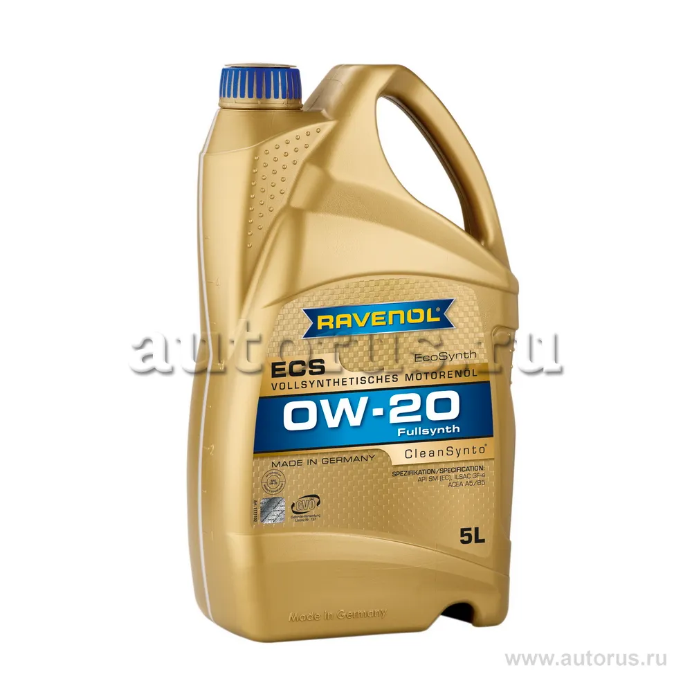 Моторное масло RAVENOL ECS EcoSynth SAE 0W-20 (5л) new 1111102-005 (4014835718555)