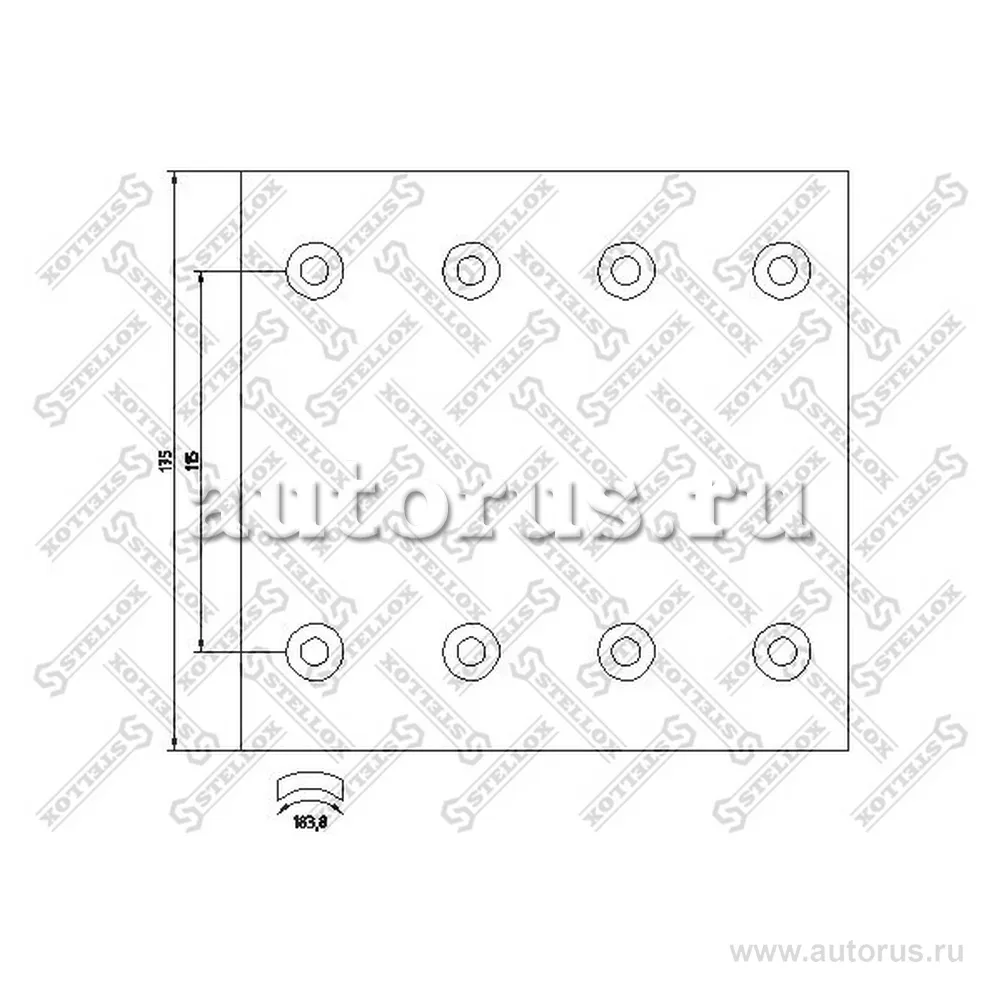 Накладки тормозные 1-рем19935 19.5 414x1 414x175 STELLOX 8501097_SX
