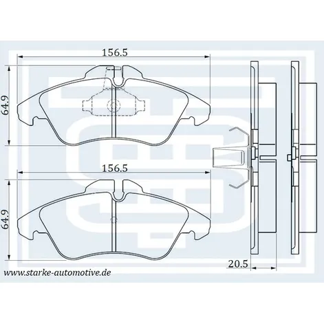 Колодки тормозные передние STARKE 172655