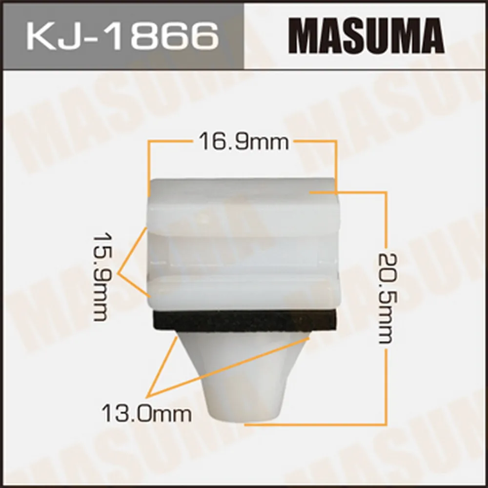 Клипса универс. 1866-KJ [уп.50] MASUMA KJ-1866