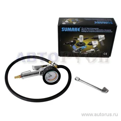 Пистолет для подкачки шин с манометром SUMAKE SA-6612