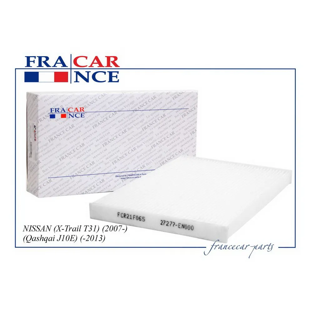 Фильтр салонный NISSAN Qashqai J10E -2013 X-Trail T31 2007- FRANCECAR FCR21F065
