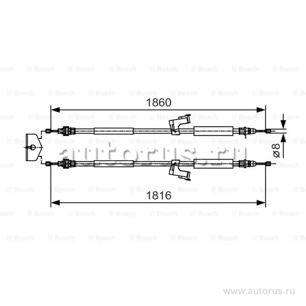ТОРМОЗНОЙ ТРОС 7312108108 BOSCH 1987482019
