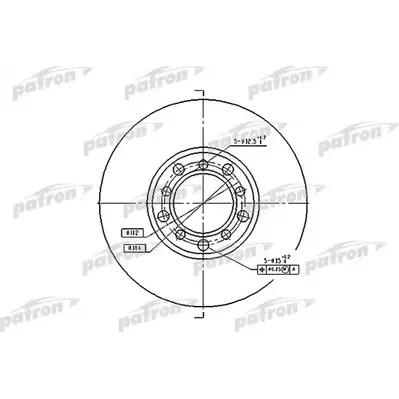 Диск тормозной передний MERCEDES-BENZ:/8 72-76,/8 73-77,/8 купе PATRON PBD1573