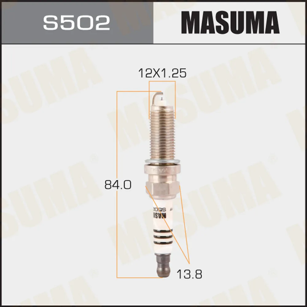 Свеча зажигания IRIDIUM+PLATINUM IRIDIUM+PLATINUM SC16HR11(ILKAR7B11) MASUMA S502IP