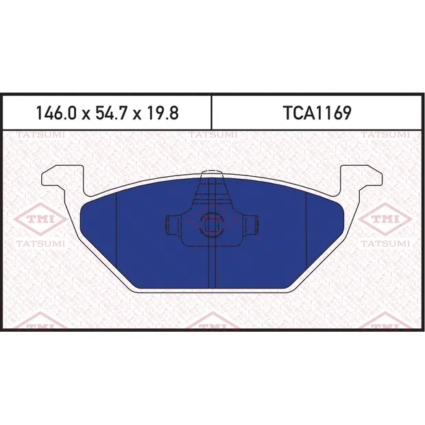 Колодки тормозные дисковые передние AUDI A3 96->SKODA Octavia 96->VW Golf 97-> TATSUMI TCA1169