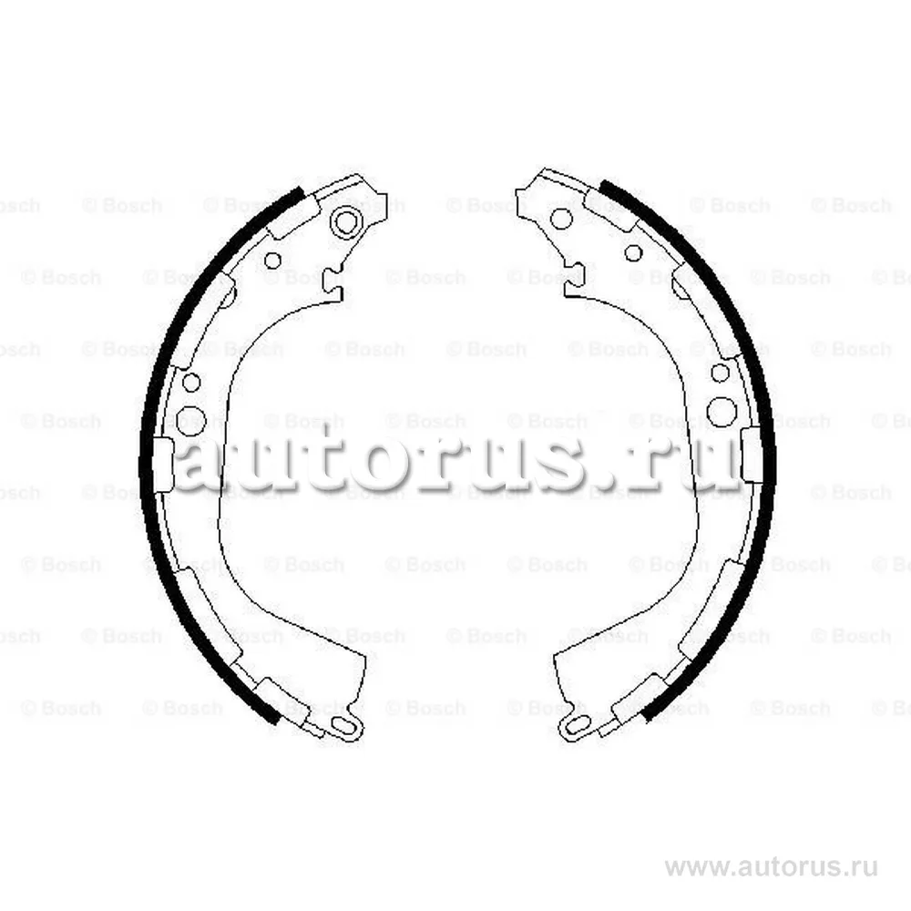 Колодки тормозные барабанные BOSCH 0986487464