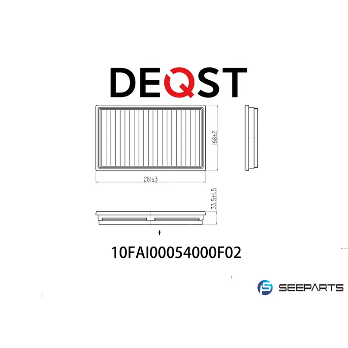 Воздушный фильтр, SUZUKI SX4 (Y_1_, Y_4_) 06.06-,SUZUKI SX4 (Y_1_, Y DEQST 10FAI00054000