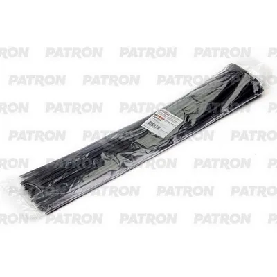 Комплект пластиковых хомутов для 4.8 х 500 мм, 100 шт, нейлон, черные PATRON P48500B