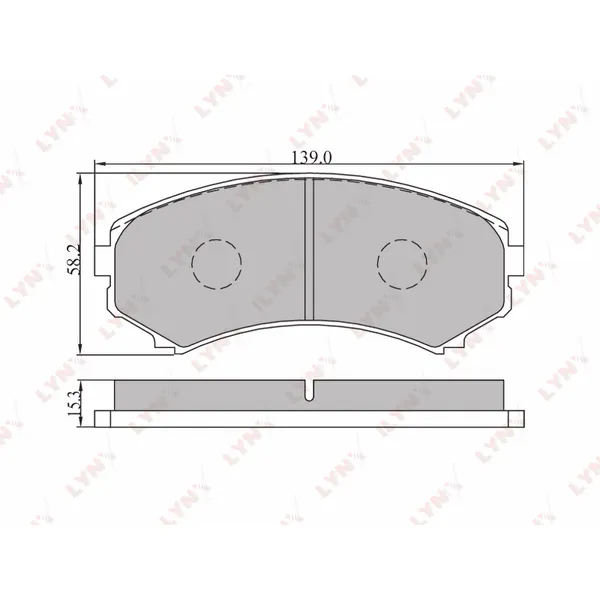 Колодки тормозные передние MAZDA Mpv >99, MITSUBISHI Pajero III-IV 00> / Paje LYNXauto BD-5506