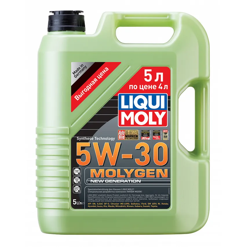Масло моторное LIQUI MOLY Molygen New Generation 5W-30 синтетическое 5 л 39029