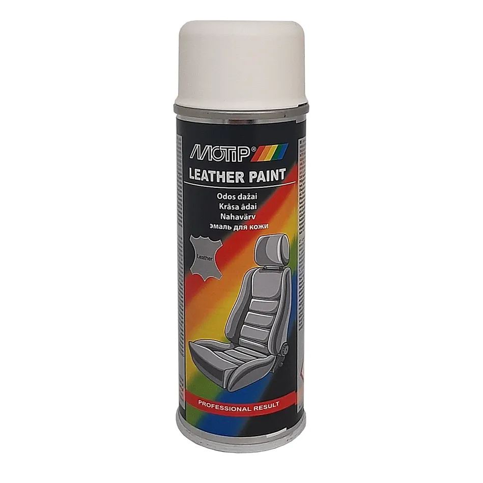 Эмаль для кожи белая (RAL 9016) Motip 04236BS