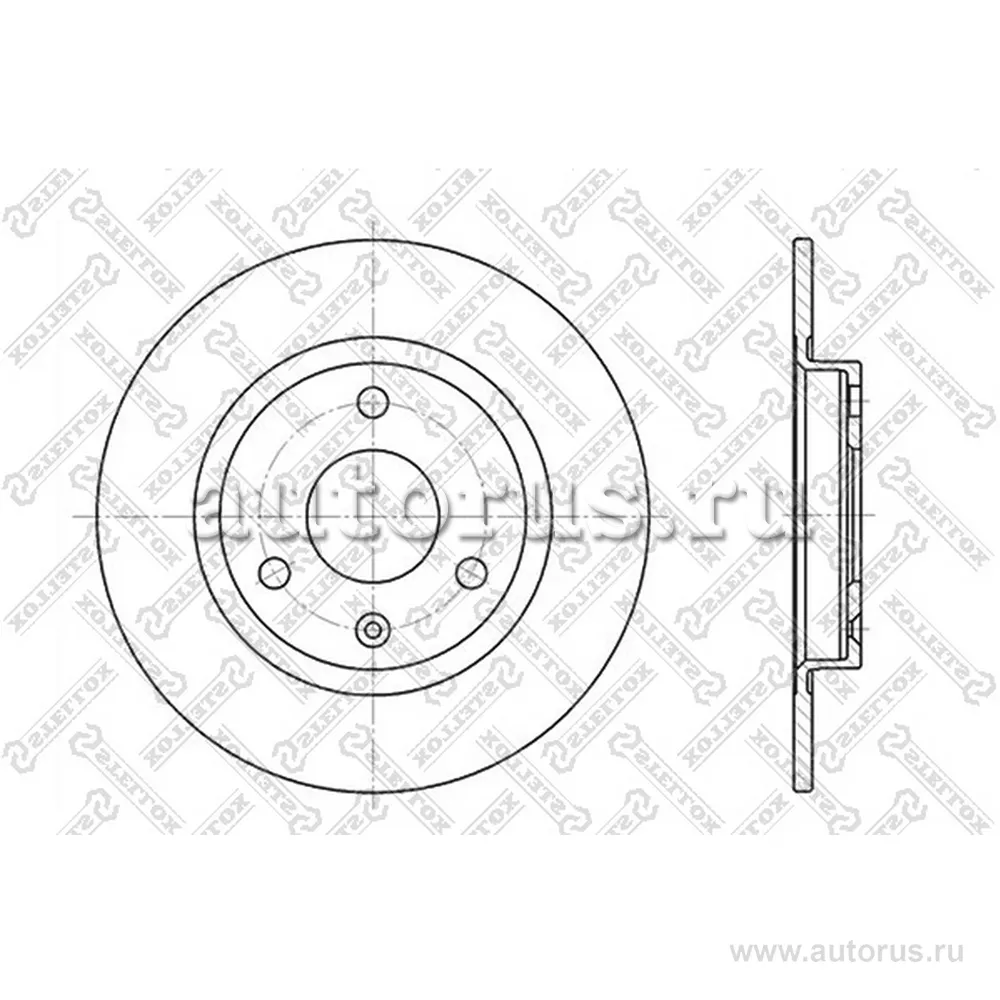 Диск тормозной передний PEUGEOT 106, CITROEN AX 1.0-1.1 91> STELLOX 60209917_SX