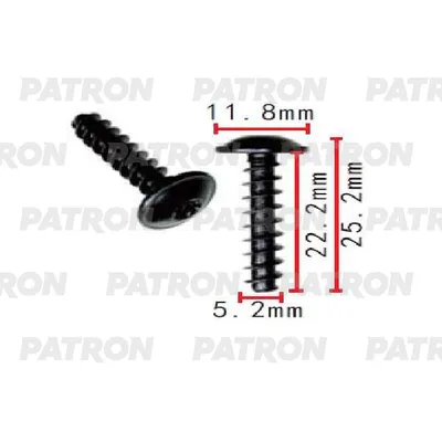 Винт металлический Audi,Seat,Skoda,Volkswagen применяемость: саморез PATRON P371601
