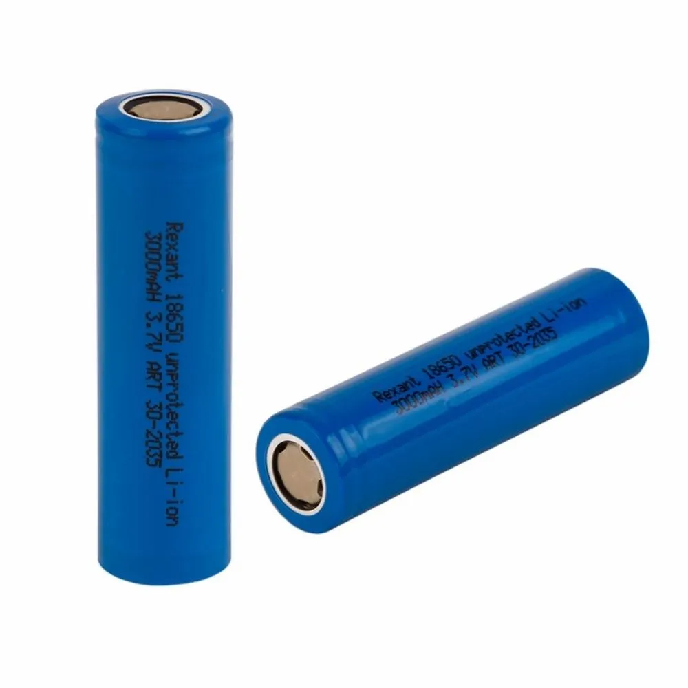 Аккумулятор REXANT Unprotected 18650 3,7V (1 шт) 30-2035