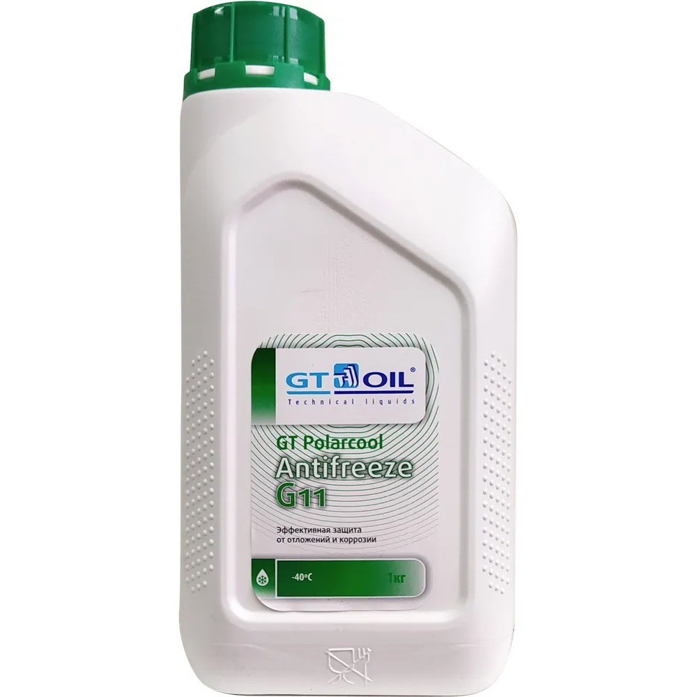 Антифриз GT OIL GT Polarcool G11 G11 готовая -40C зеленый 1 кг 1950032214007