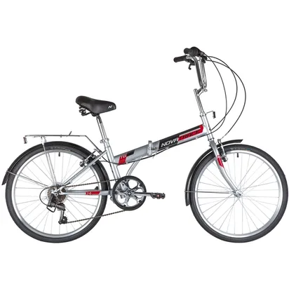 Велосипед 24 складной Novatrack TG-24 classic 3.1_S (2020) количество скоростей 6 рама сталь 14,5 серый